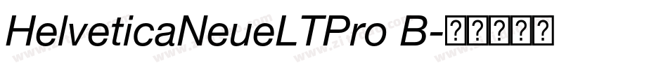 HelveticaNeueLTPro B字体转换